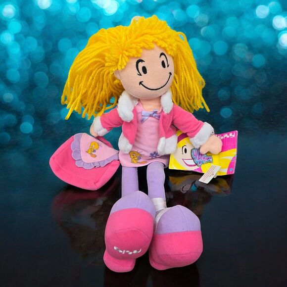 2000 Warner Bros Sky Yellow Hair 13" Plush Toy Doll Pink Tweety Bird Dress Purse - Picture 13 of 13